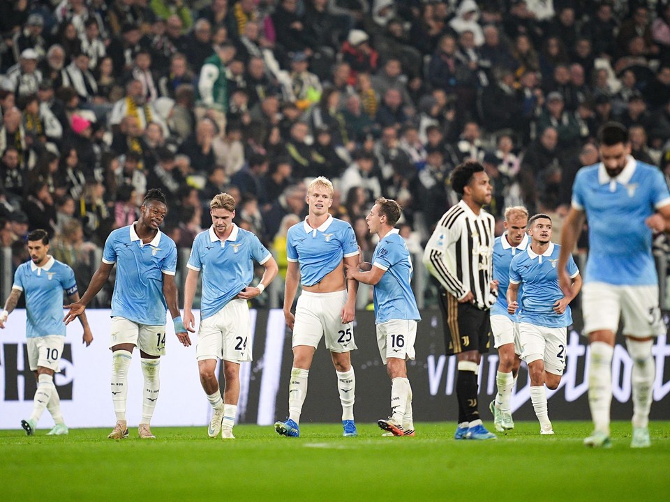 Fotka zo zápasu Juventus - Lazio Rím.