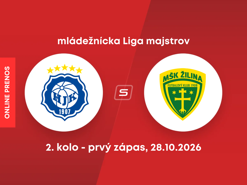 HJK Helsinki - MŠK Žilina: ONLINE prenos z mládežníckej Ligy majstrov.