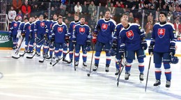 Na snímke slovenská hokejová reprezentácia.