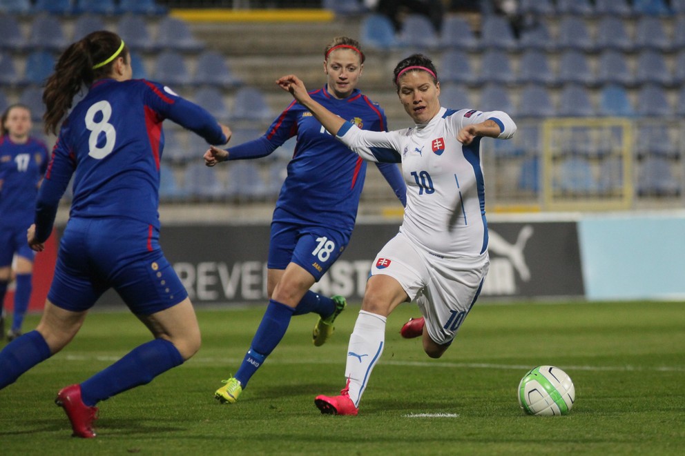 Rekordérka v počte reprezentačných štartov Lucia Ondrušová (93 zápasov)