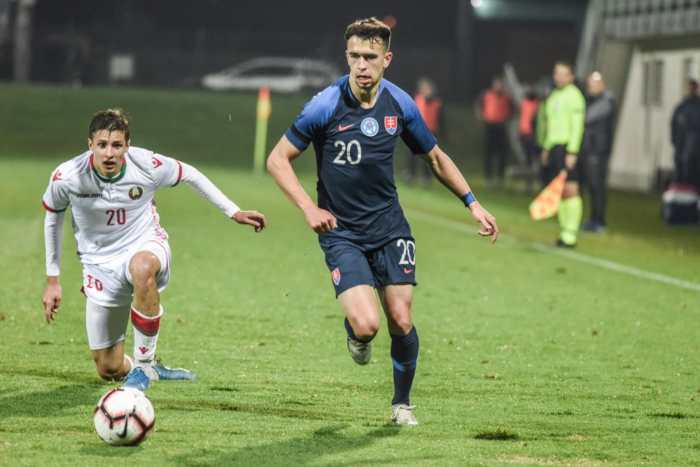 Jozef Špyrka nastúpil druhý raz v základnej zostave za reprezentáciu Slovenska do 21 rokov.