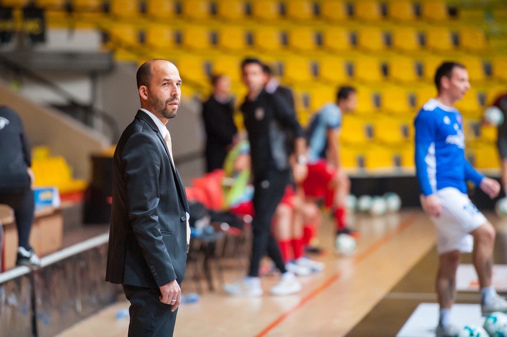 Tréner slovenskej futsalovej reprezentácie Marián Berky.