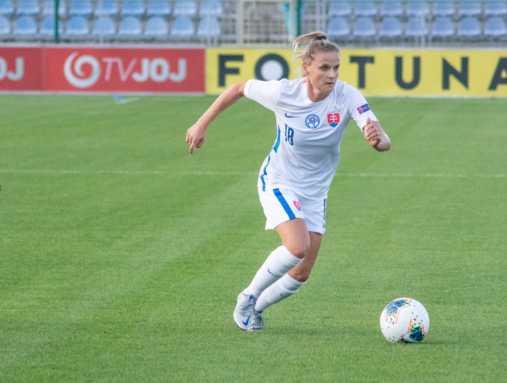 Dominika Škorvánková, jedna z najväčších osobností slovenského ženského futbalu.