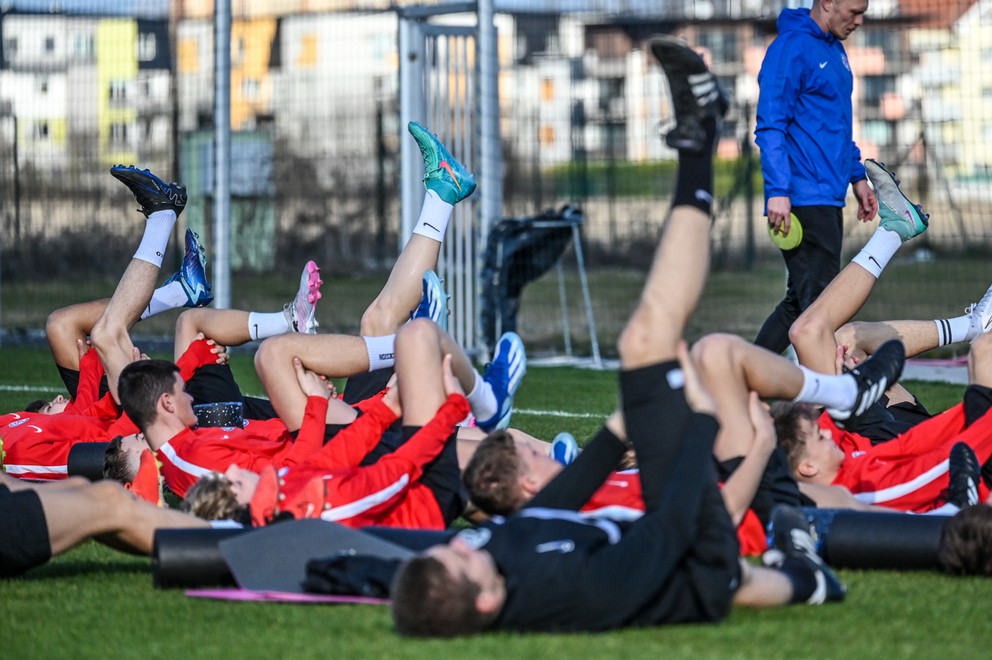 Ilustračná fotografia z tréningu reprezentácie U15 (Šamorín, 3.3.2024).