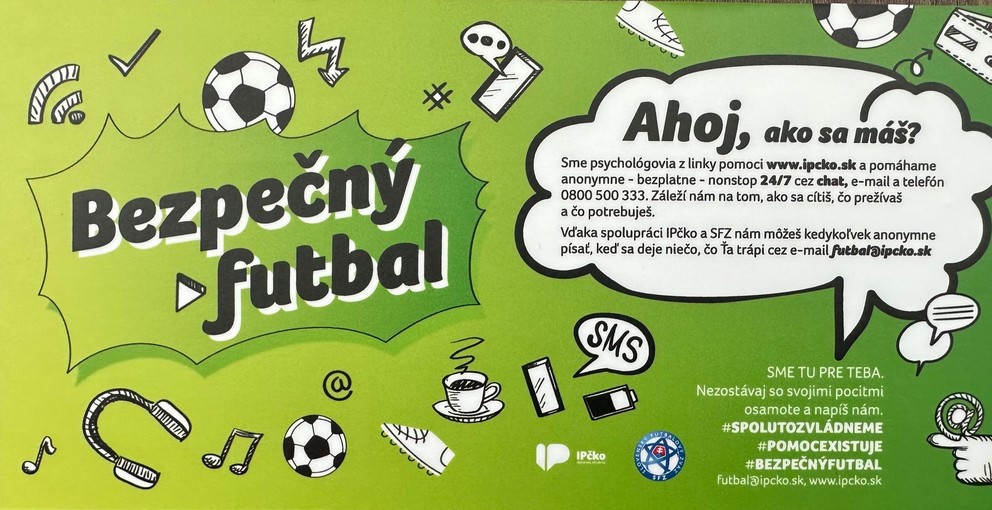 Nálepka kampane Bezpečný futbal