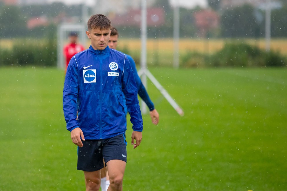 Artur Gajdoš na tréningu reprezentácie do 21 rokov v Šamoríne pred zápasom s Moldavskom (10.6.2024)
