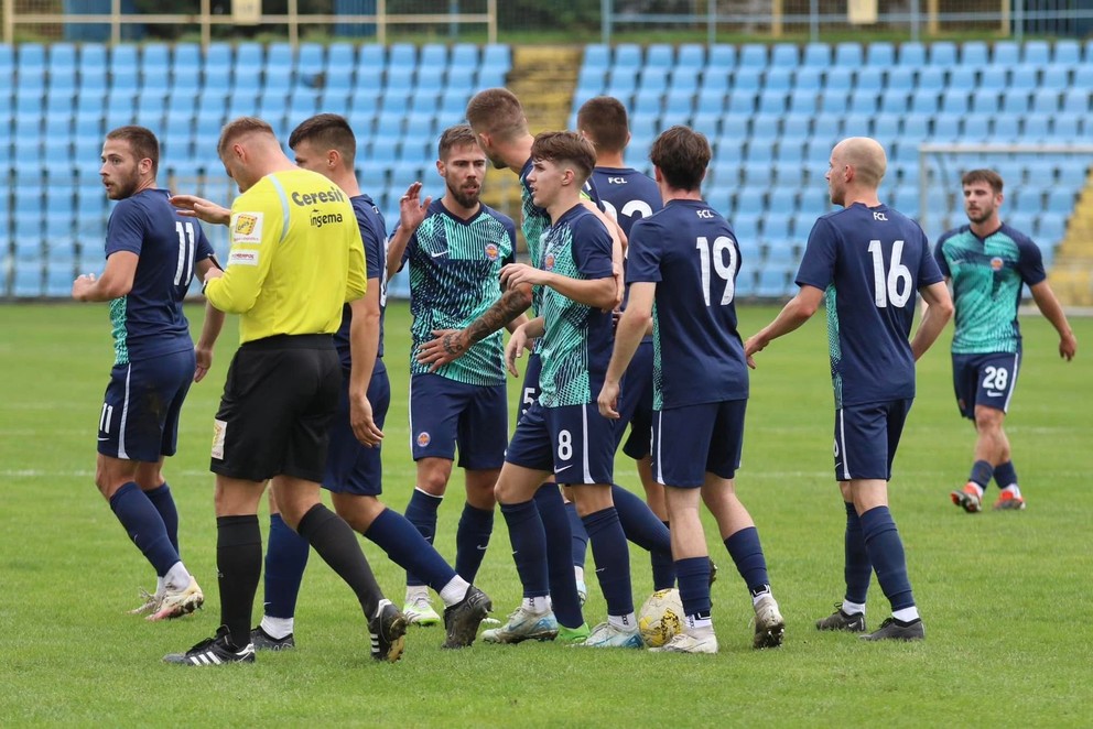 Hráči FC Lokomotíva Košice po výhre nad Kalinovom v 10.kole TIPOS 3. ligy VÝCHOD.