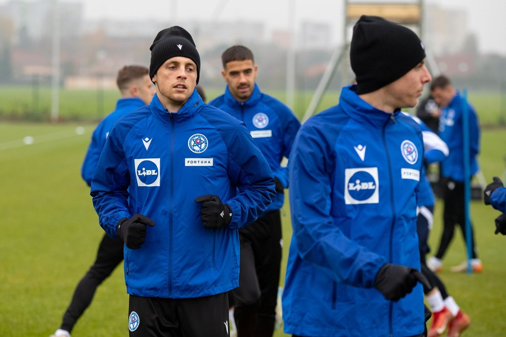 Timotej Jambor na tréningu reprezentácie do 21 rokov v Šamoríne pred dvojzápasom s Holandskom a Portugalskom (11.11.2024)