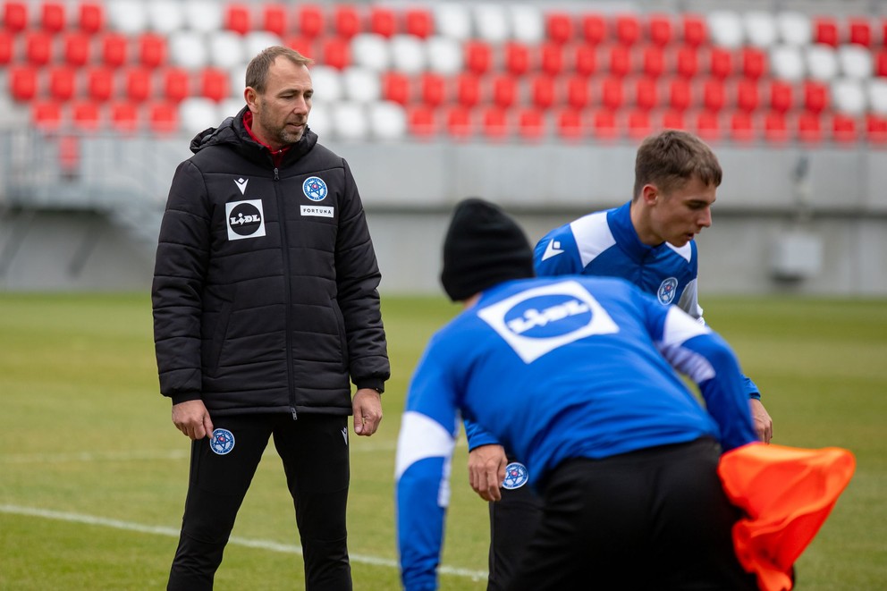 Mário Auxt na tréningu reprezentácie do 21 rokov v Trenčíne pred zápasom s Portugalskom (17.11.2024)