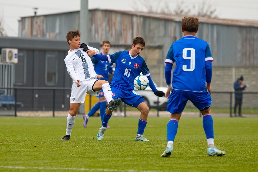 Tim Ružnić, Filip Federič v prípravnom zápase Slovensko U15 – Slovinsko U15 v Dunajskej Strede (28.10.2024)