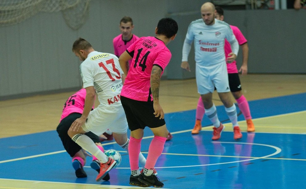 Predohrávka 2.kola 1.SLF 2021/22 Futsal Team Komárno - MIMEL Lučenec v Mestskej Športovej hale 15. septembra 2021 v Komárne.