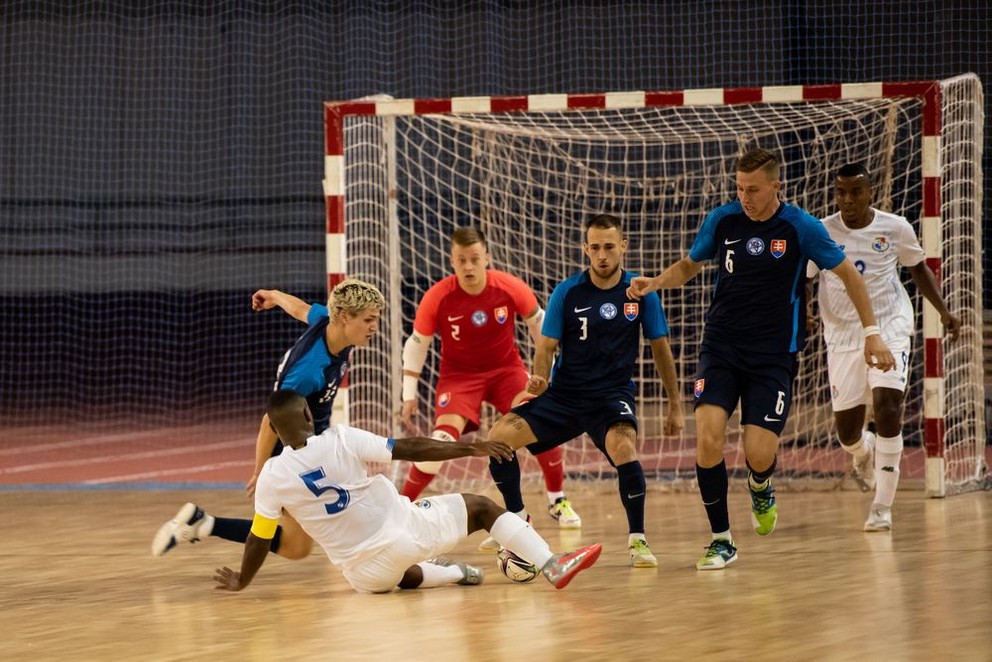 Futsaloví reprezentanti v zápase proti Paname na Pre-World Cup Futsal Days v Bratislave.