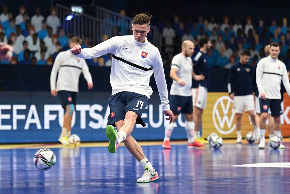 Slovenskí futsaloví reprezentanti na ME 2022 v Holandsku.