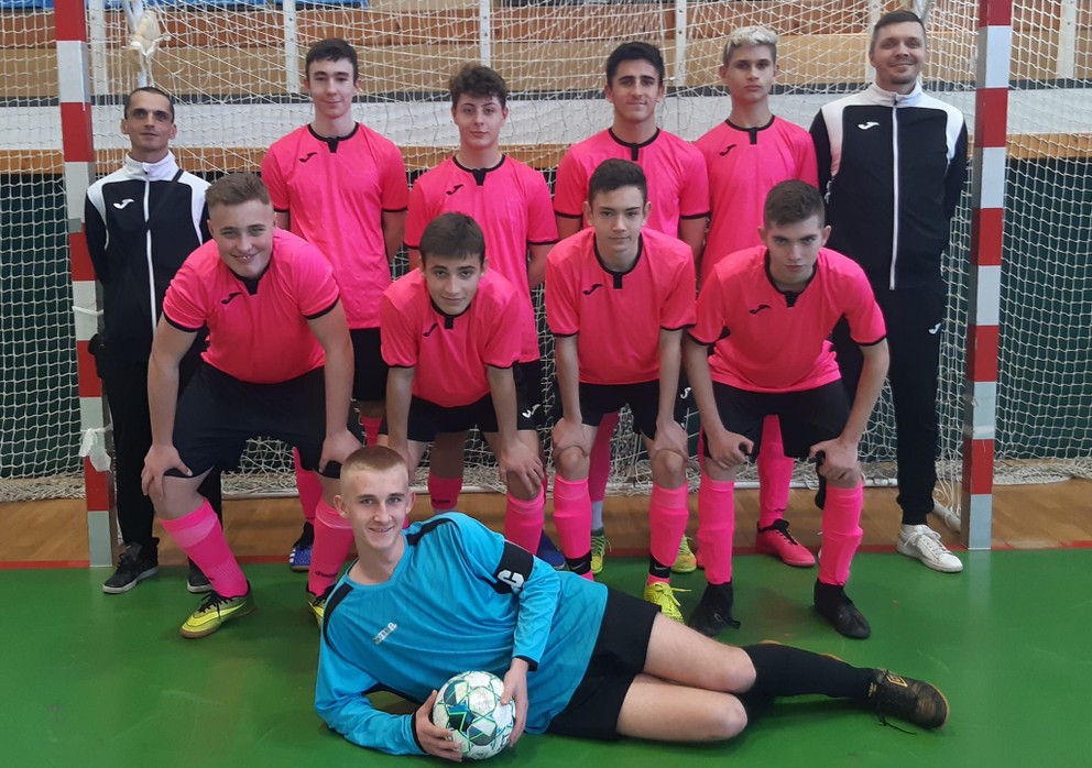 Futsal team Komárno na úvodnom bloku súťaže U-17 na Rosinkách v Žiline 23.marca 2022.