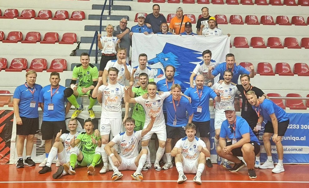 Fínsky majster Akaa Futsal po postupe v predkole LM v albánskej Tirane.