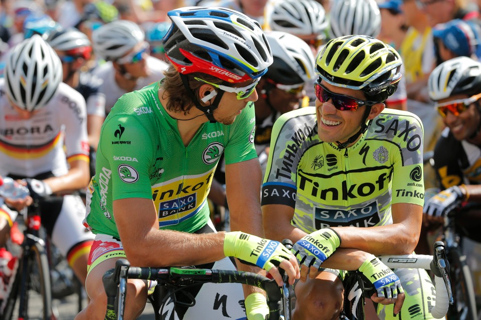 Majú dobrý vzťah. Sagan (vľavo) a Contador budú lídrami svojho tímu na Tour de France