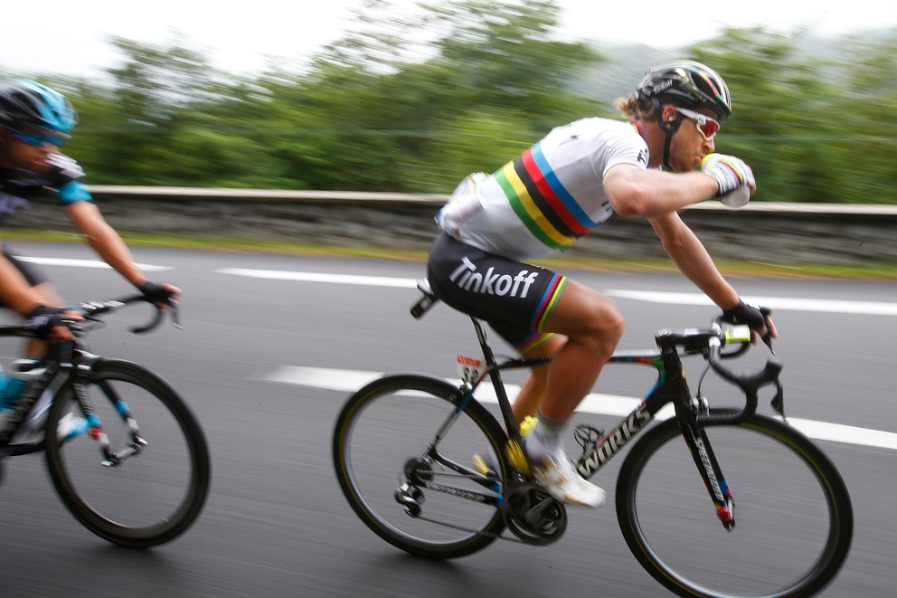 Peter Sagan bol v utorok najaktívnejším jazdcom etapy.