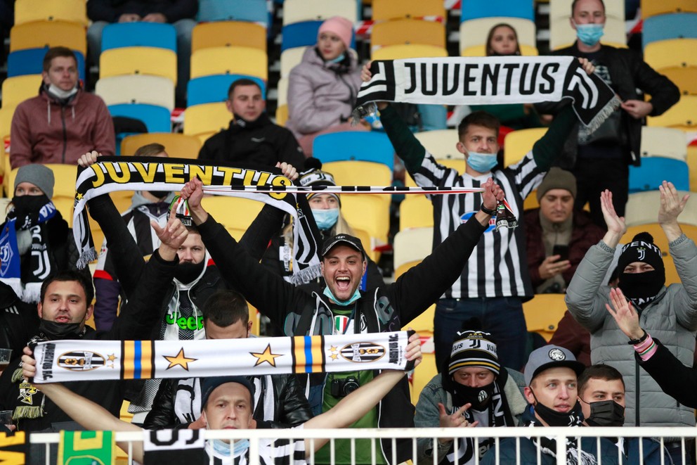 Momentka zo zápasu Dynamo Kyjev - Juventus Turín, Liga majstrov.