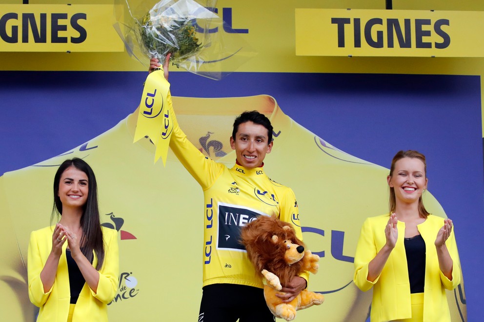 Nový líder celkového poradia Tour de France 2019 Egan Bernal.