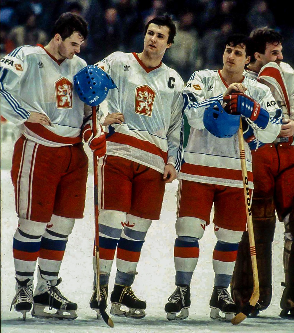 Igor Liba, Dárius Rusnák a Vincent Lukáč na ZOH 1984 v Sarajeve.