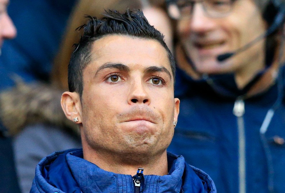 Cristiano Ronaldo sledoval zápas iba ako divák.