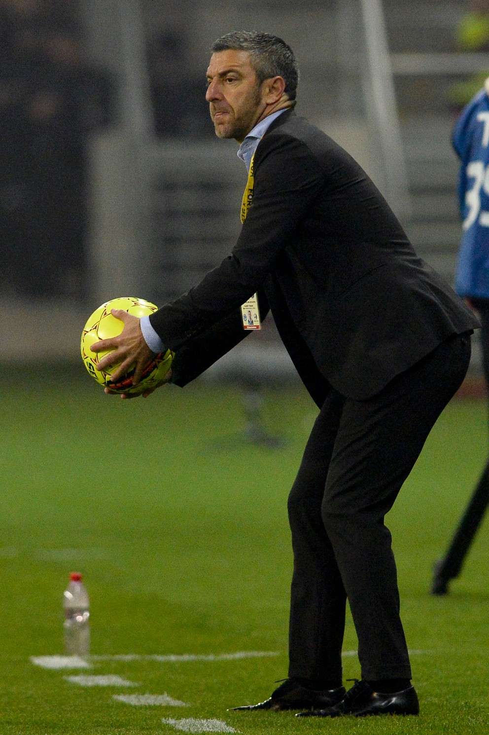 Tréner Slovana Nikodimos Papavasiliou.