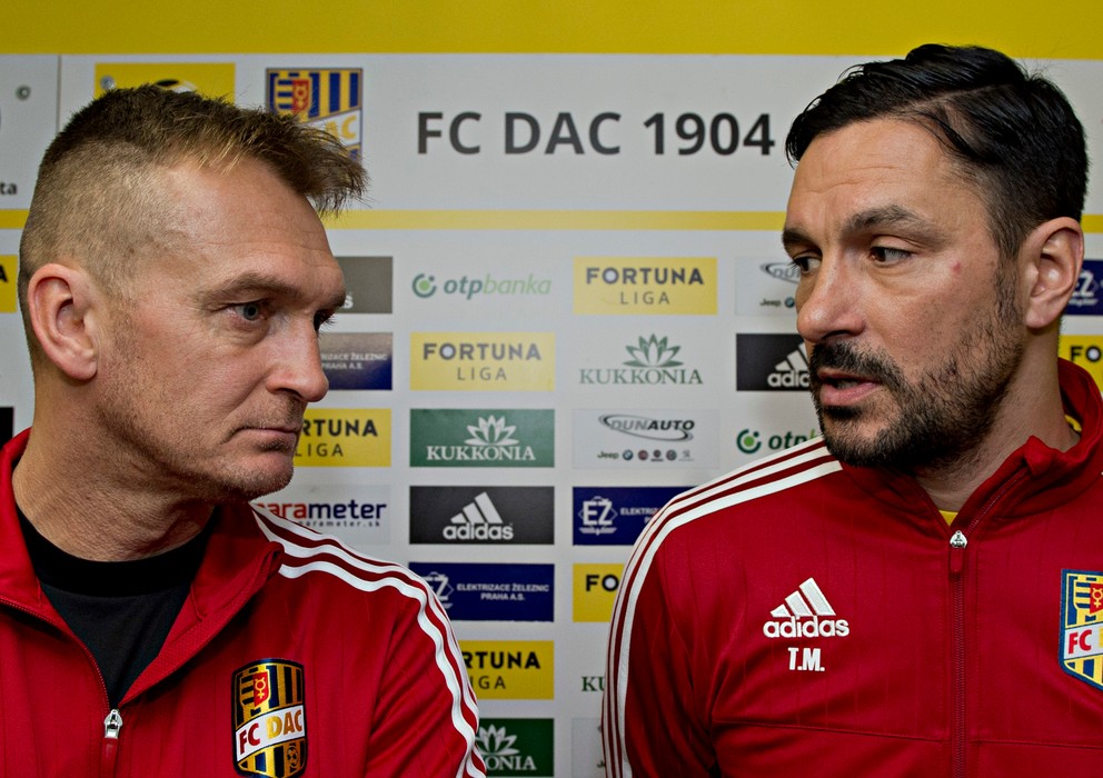 Karol Praženica (vľavo) bol asistentom Tomislava Mariča.