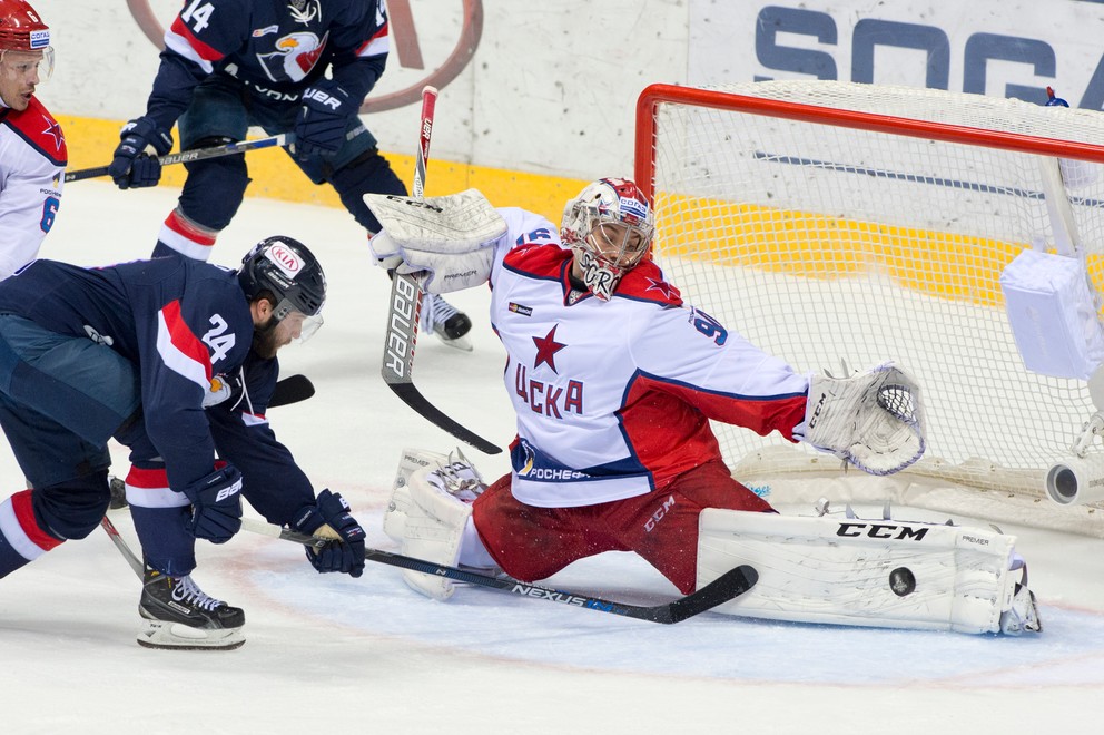 Sorokin vychytal aj strelcov Slovana v 1. kole tohtoročného play-off KHL.