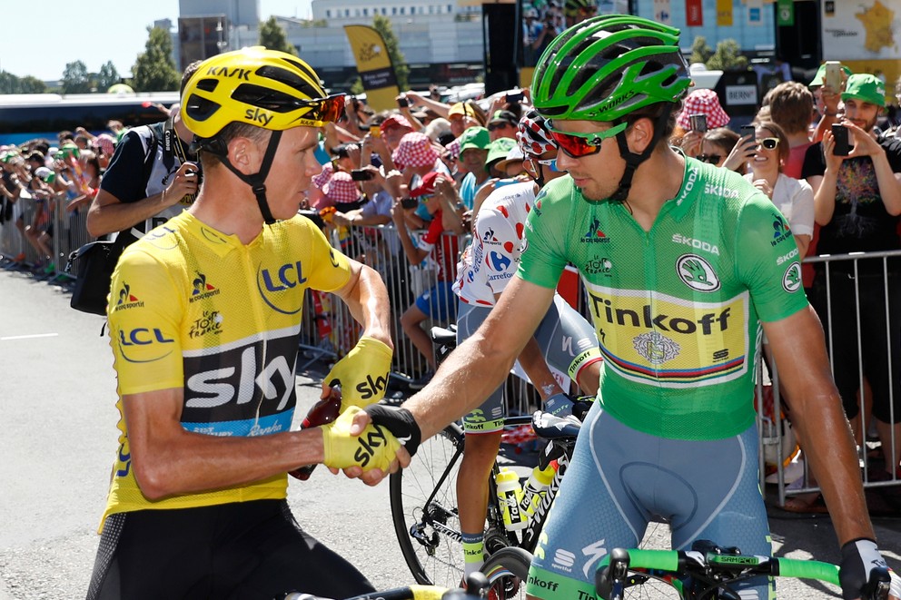 Dvaja najlepšie platení cyklisti sveta. Chris Froome a Peter Sagan.