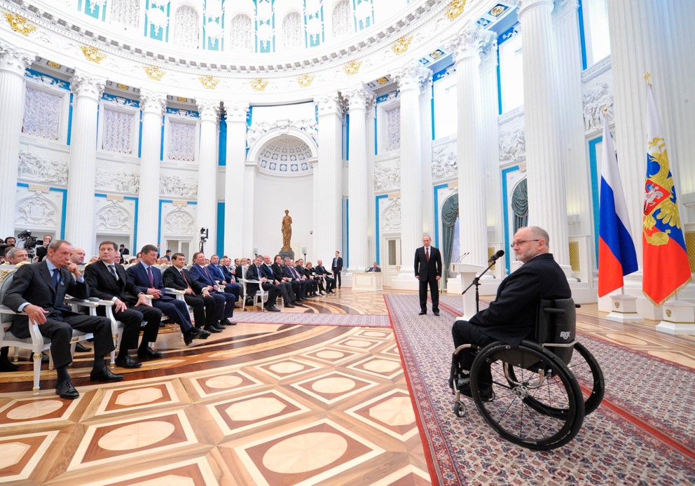 Prezident Medzinárodného paralympijského výboru Philip Crowen počas návštevy Mosky. (ilustračné foto)