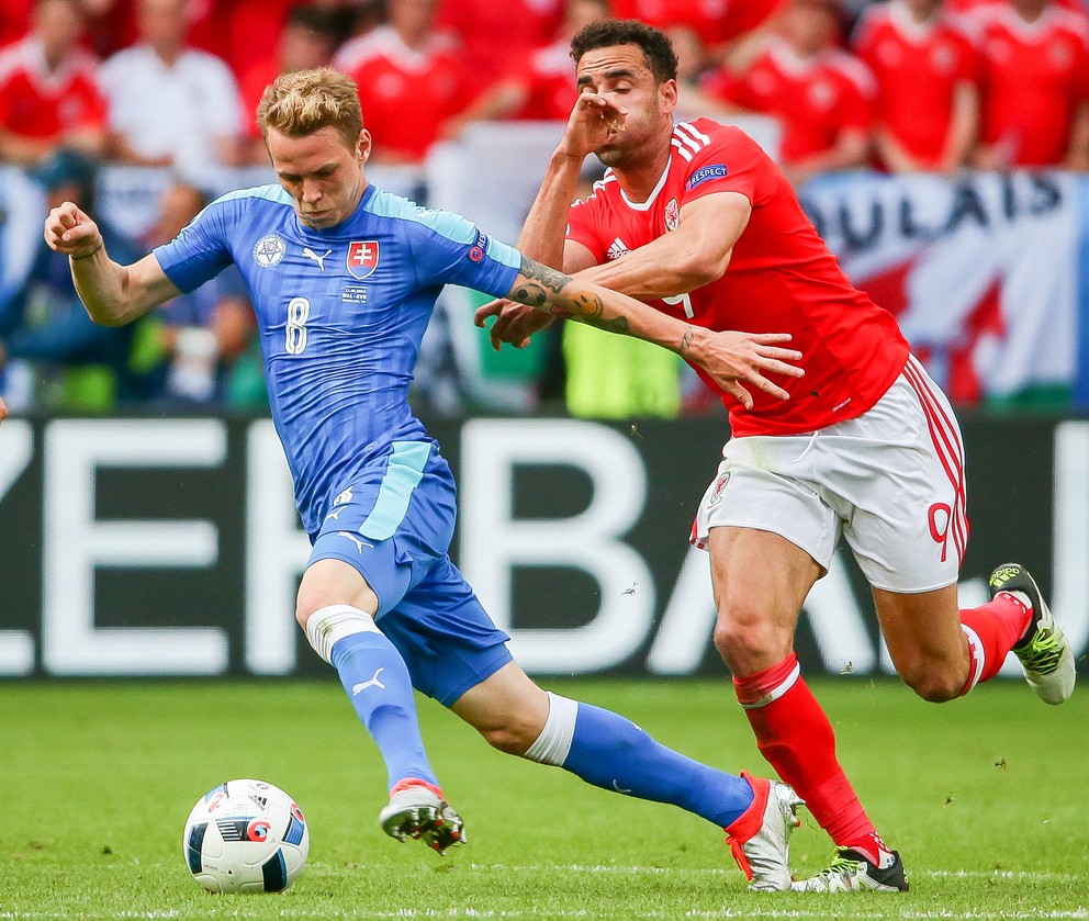 Ondrej Duda (vľavo) bol súčasťou slovenského kádra aj na EURO 2016 vo Francúzsku.