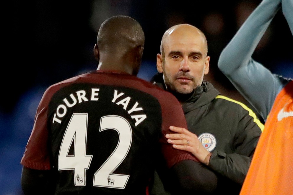 Yaya Touré a Pep Guardiola.