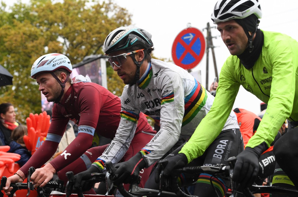 Peter Sagan na štarte v Nemecku.