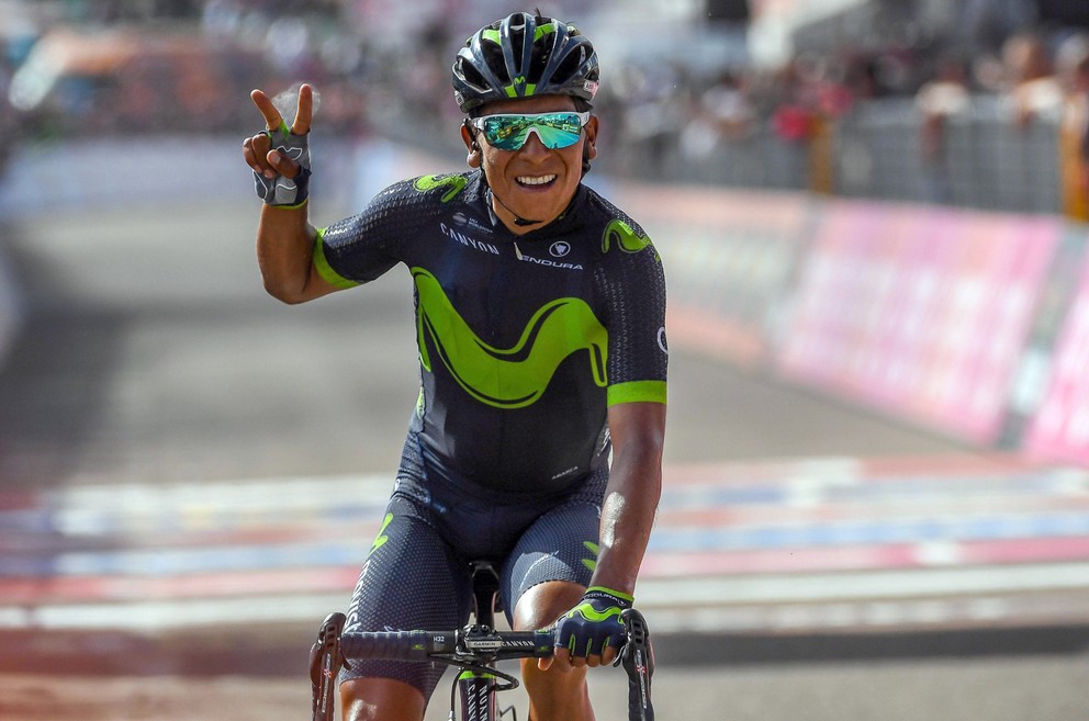 Nairo Quintana sa raduje v cieli deviatej etapy.
