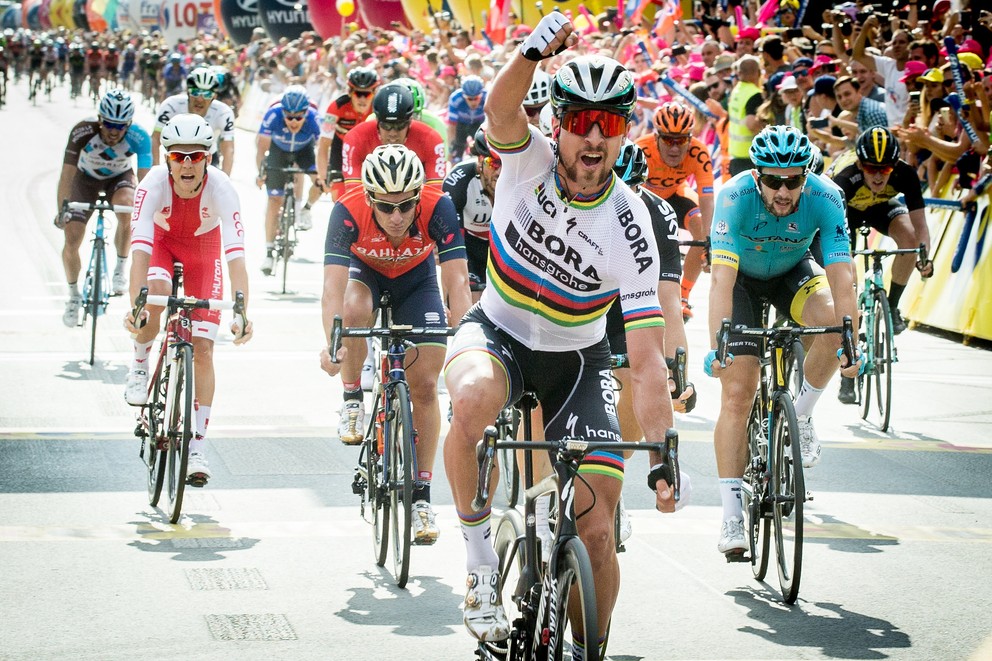 Peter Sagan počas prvej etapy pretekov Okolo Poľska 2017.