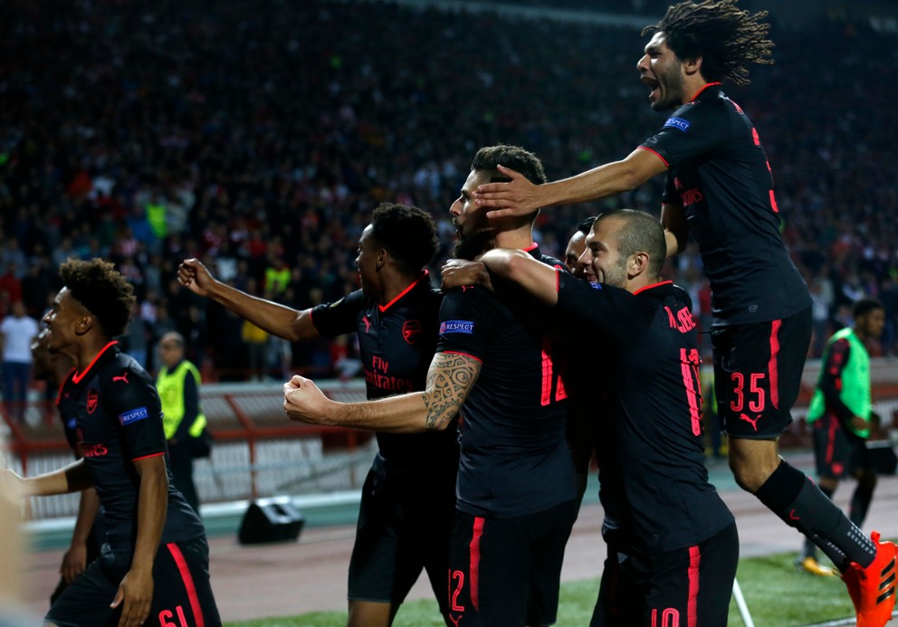 Arsenal vyhral v Srbsku s Crvenou Zvezdou.