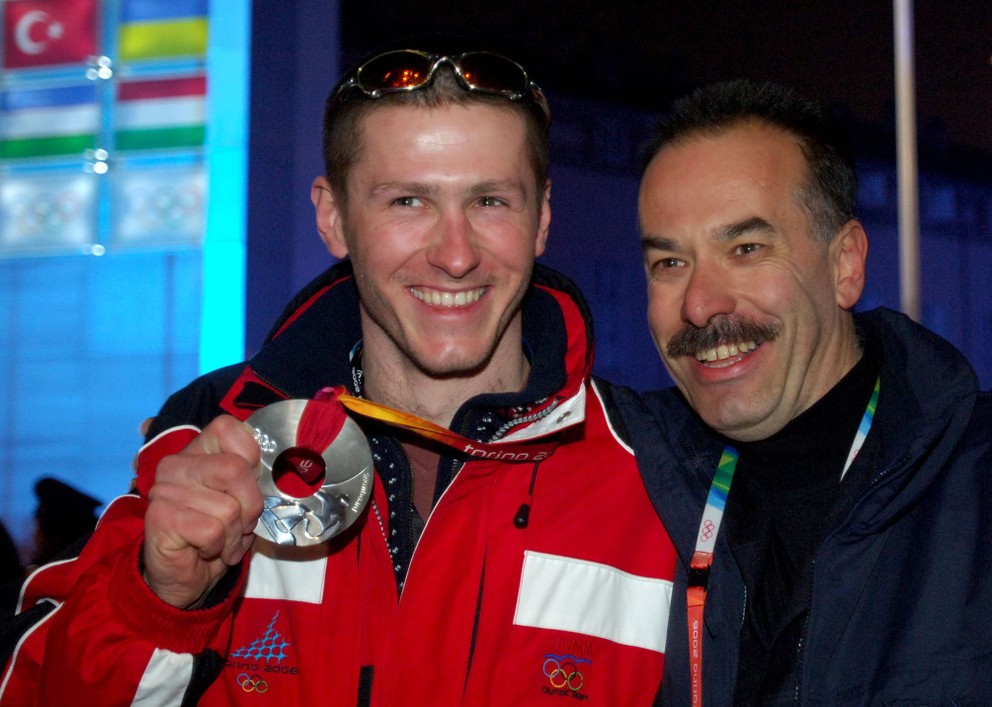 Radoslav Židek (vľavo) získal prvú slovenskú medailu na Zimných olympijských hrách.