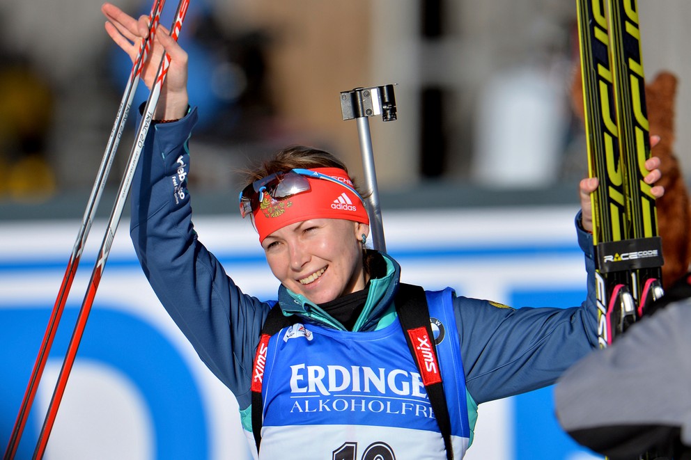 Ruská biatlonistka Jekaterina Glazyrinová.