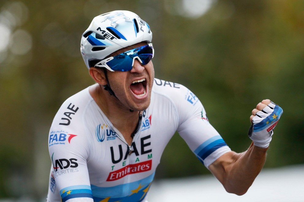 Nórsky cyklista Alexander Kristoff v drese majstra Európy.