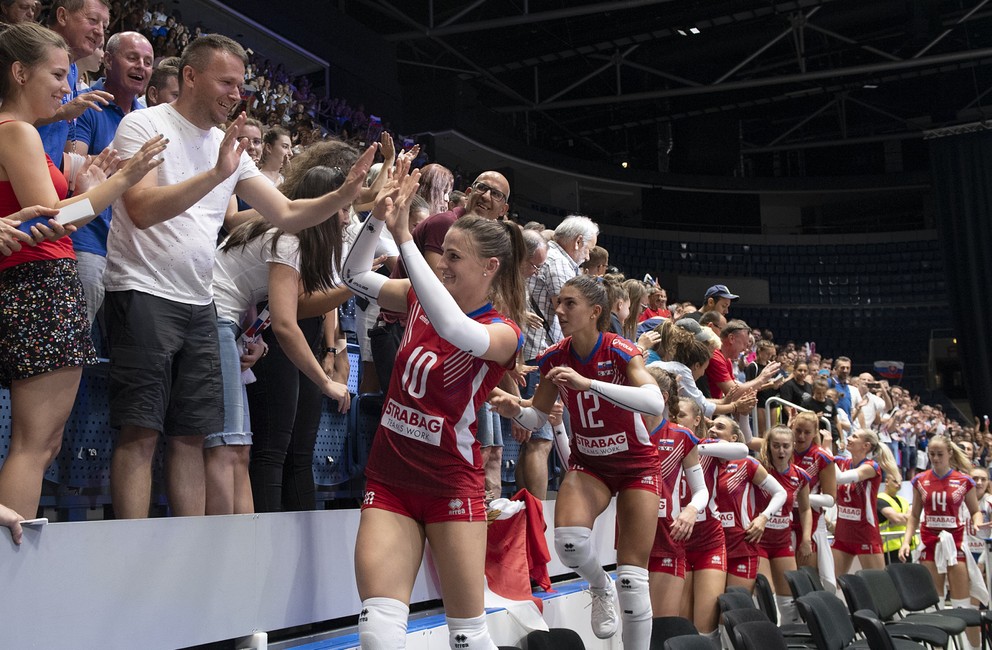 Slovensko spoluorganizovalo ME vo volejbale žien v roku 2019.