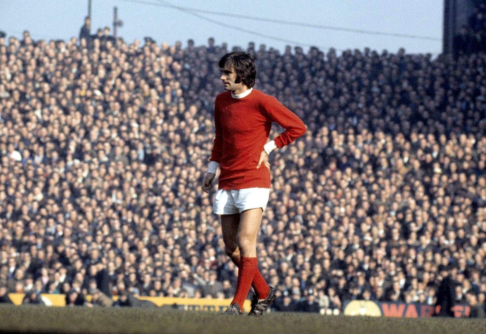 George Best v drese Manchestru United v roku 1969.