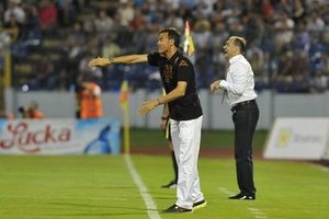 Luis Enrique a v pozadí Vladimír Weiss.