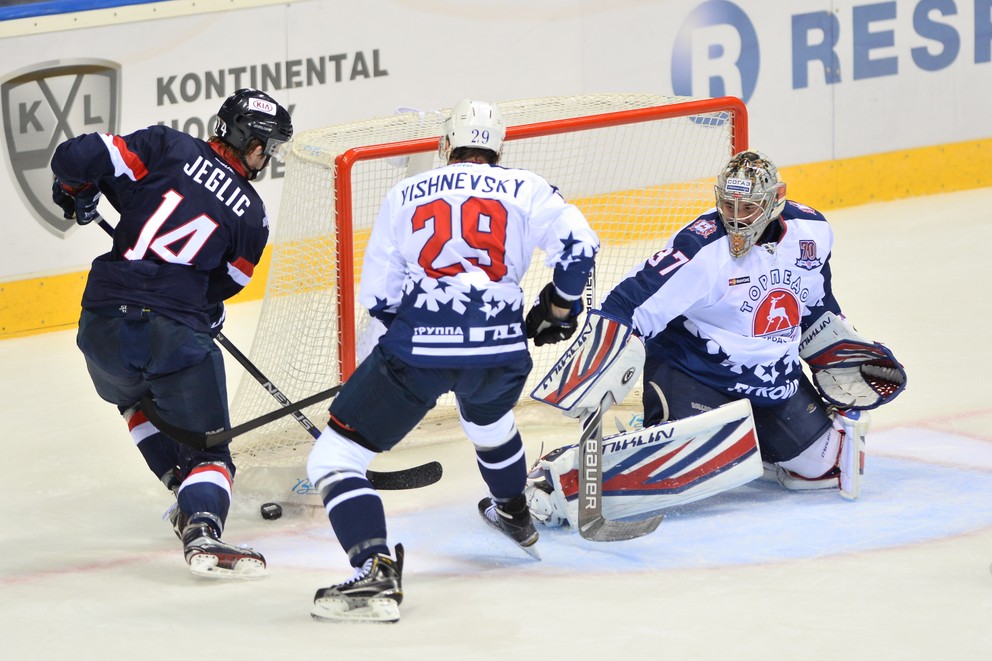 Ivan Višnevskij v zápase proti Slovanu Bratislava z roku 2016. 