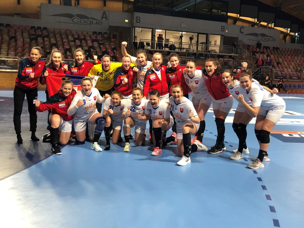 Víťazné Slovenky po zápase s Izrealom v kvalifikácii MS 2021