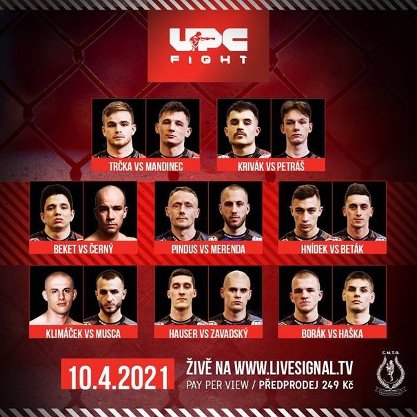 Zápasové rozlosovanie štvrťfinálovej pyramídy turnaja UPC Fight: Cesta bojovníka