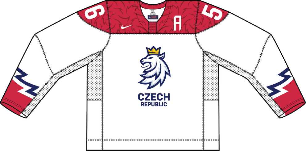 Česko na MS v hokeji 2021 - dresy doma.