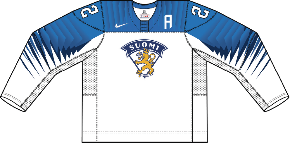 Fínsko na MS v hokeji 2021 - dresy doma.