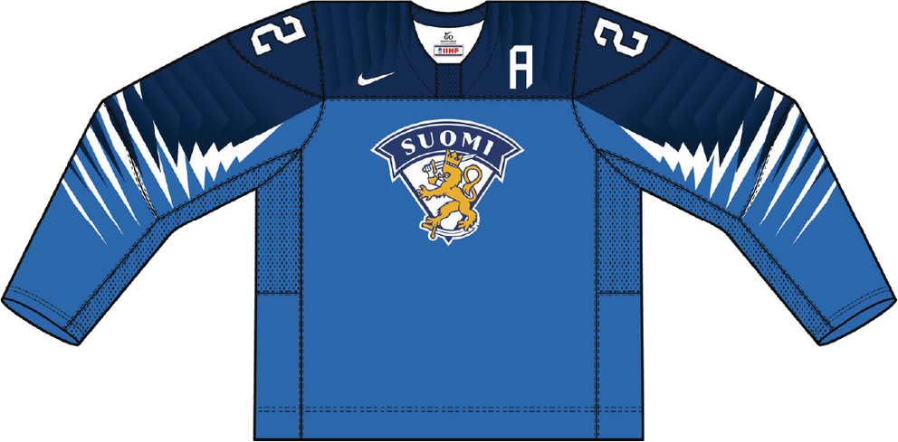 Fínsko na MS v hokeji 2021 - dresy vonku.