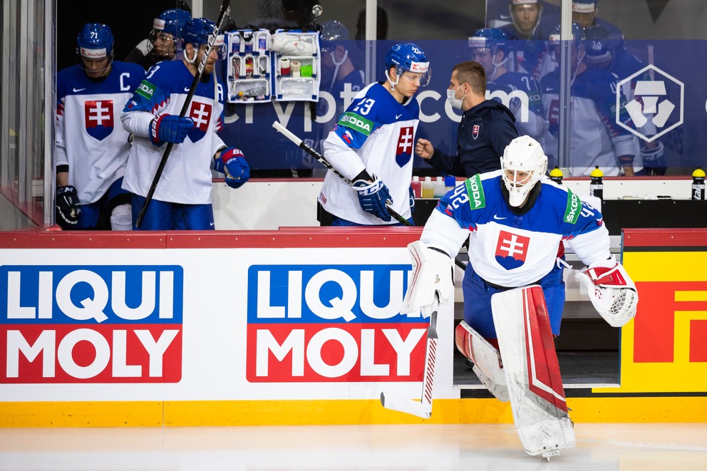 Branislav Konrád pred zápasom Slovensko - Bielorusko na MS v hokeji 2021.