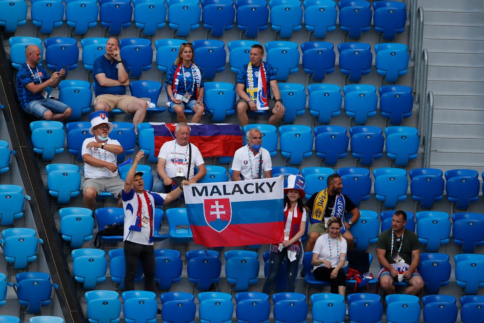 Slovenskí fanúšikovia z Malaciek na EURO 2020.